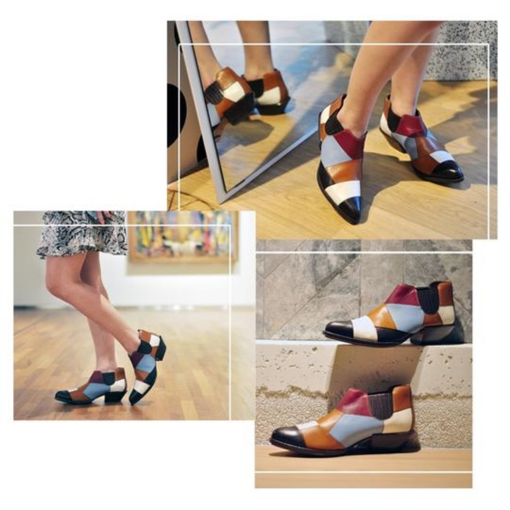 NWT Coach multi color patchwork booties 6.5 - 7 - Picture 4 of 8